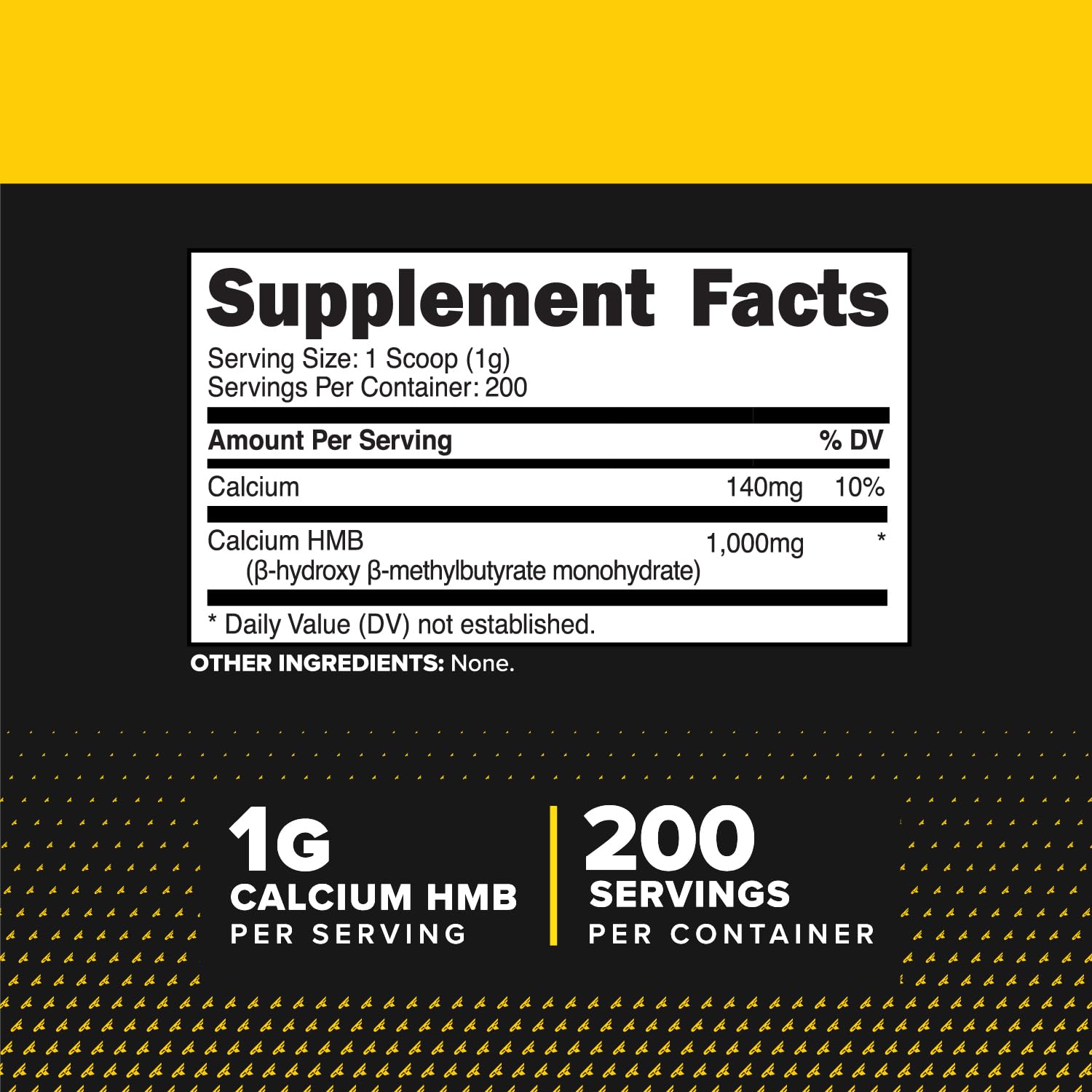 Primaforce HMB Supplement Powder 200g - Unflavored, Pure Calcium Beta-Hydroxy Beta-Methylbutrate