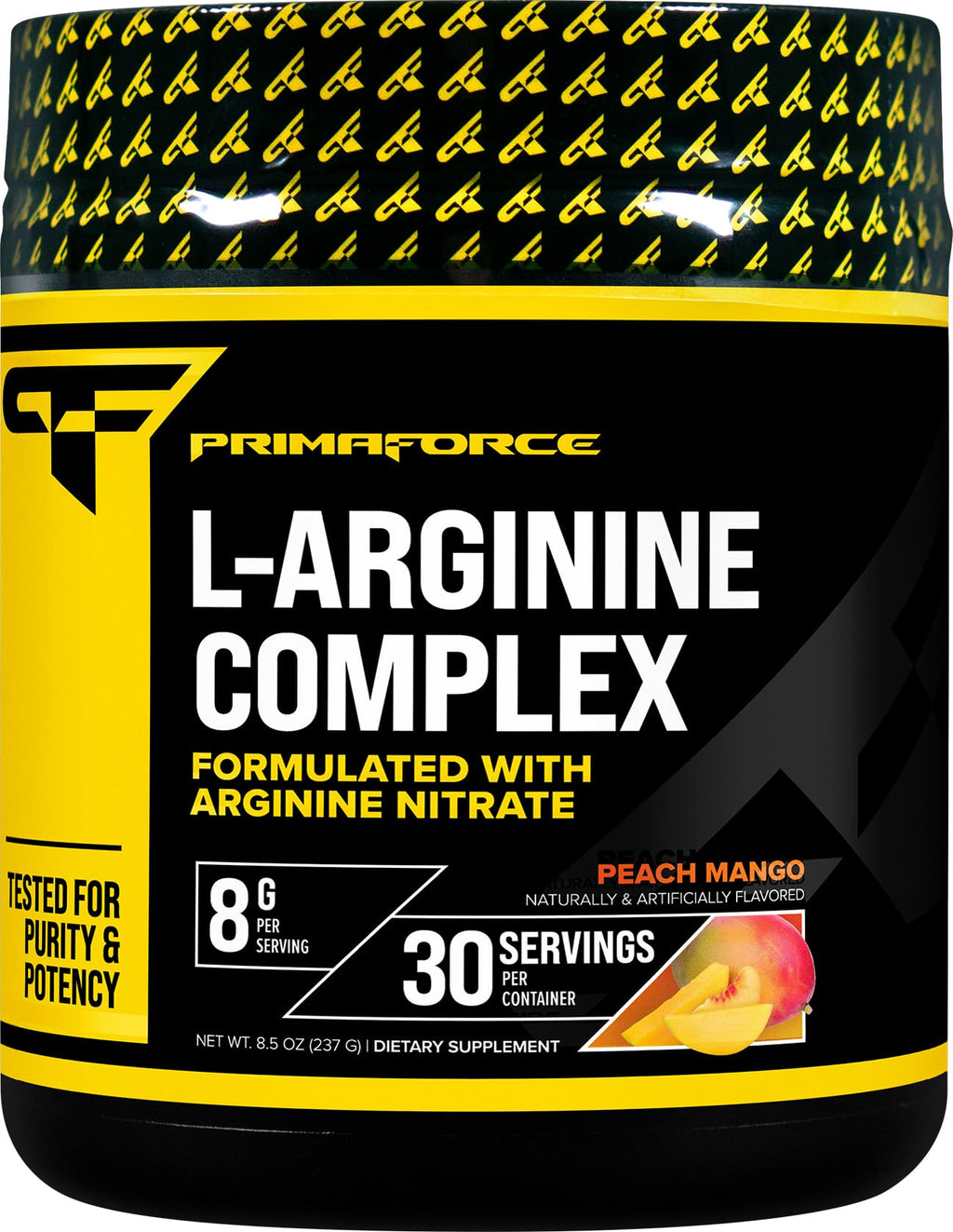 PrimaForce L-Arginine Complex Powder Peach Mango | 30 Servings | Premium Pre-Workout