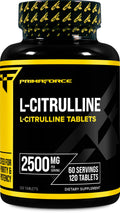 Primaforce L-Citrulline 2500mg per Serving | 60 Servings | 120 Tablets