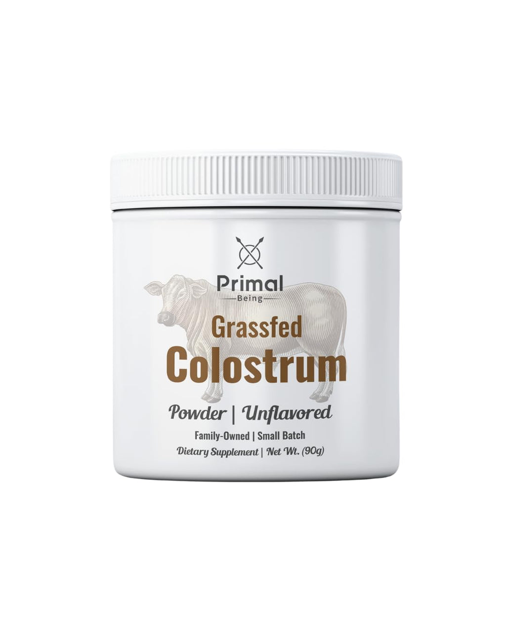Primal Being Grassfed Colostrum Powder – Immune Support, Gut Health, Recovery (90 g, 3000 mg/serving)