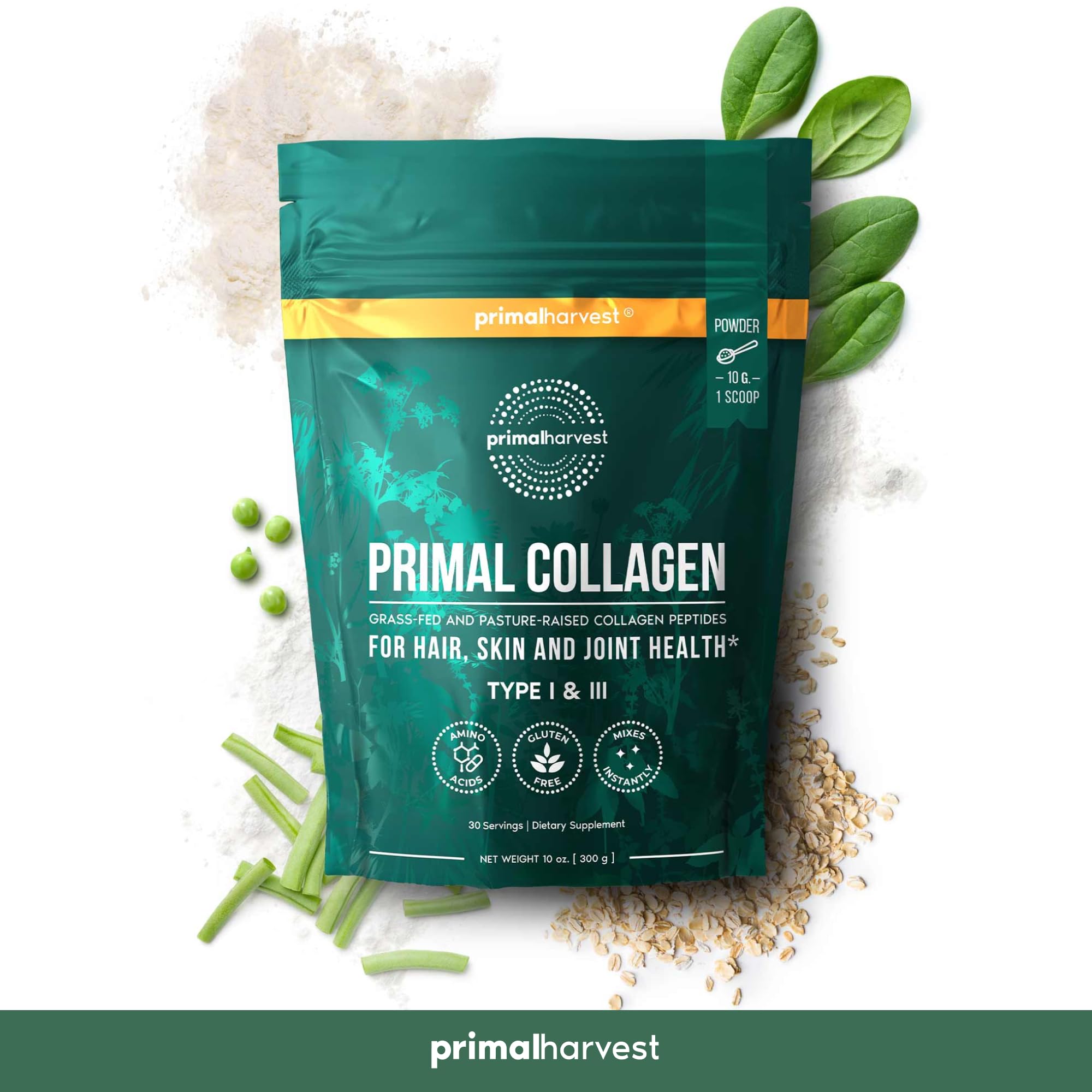 Primal Harvest Collagen Powder Type I & III – 2-Pack, Unflavored