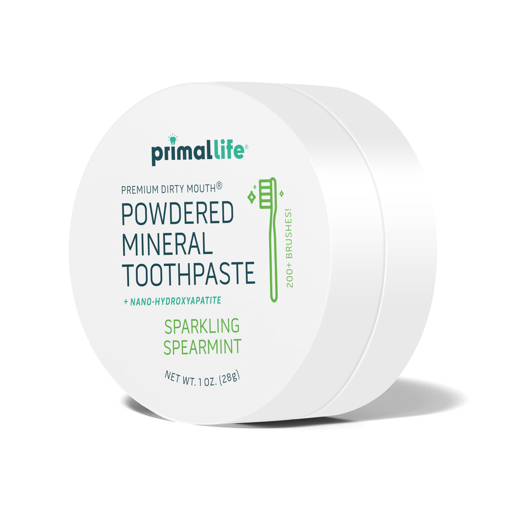 Primal Life Organics Dirty Mouth Toothpowder - Spearmint, 1 oz | 200+ Brushings, Paleo, Organic, Vegan