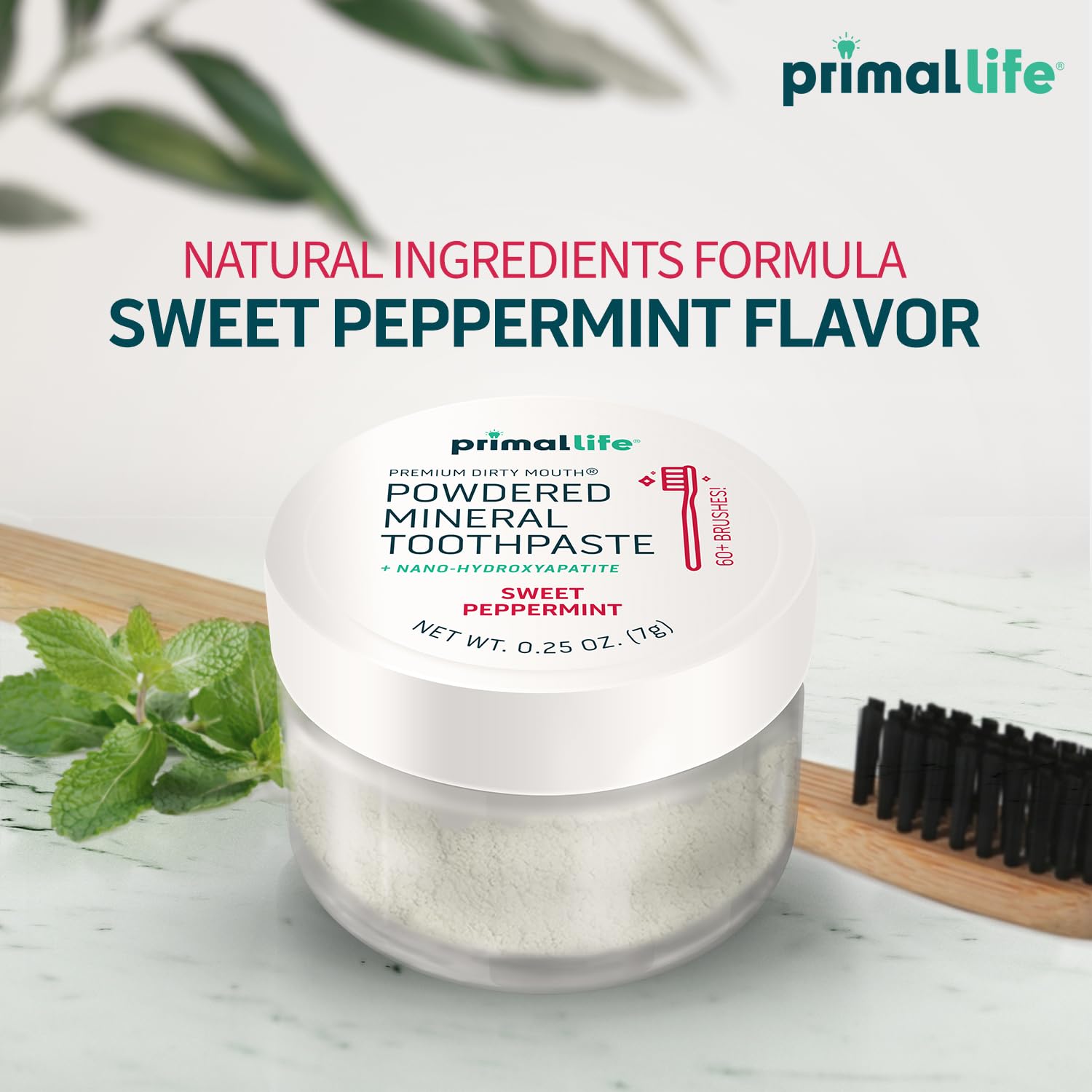 Primal Life Organics Dirty Mouth Toothpowder – Vegan & Organic, 0.25 oz