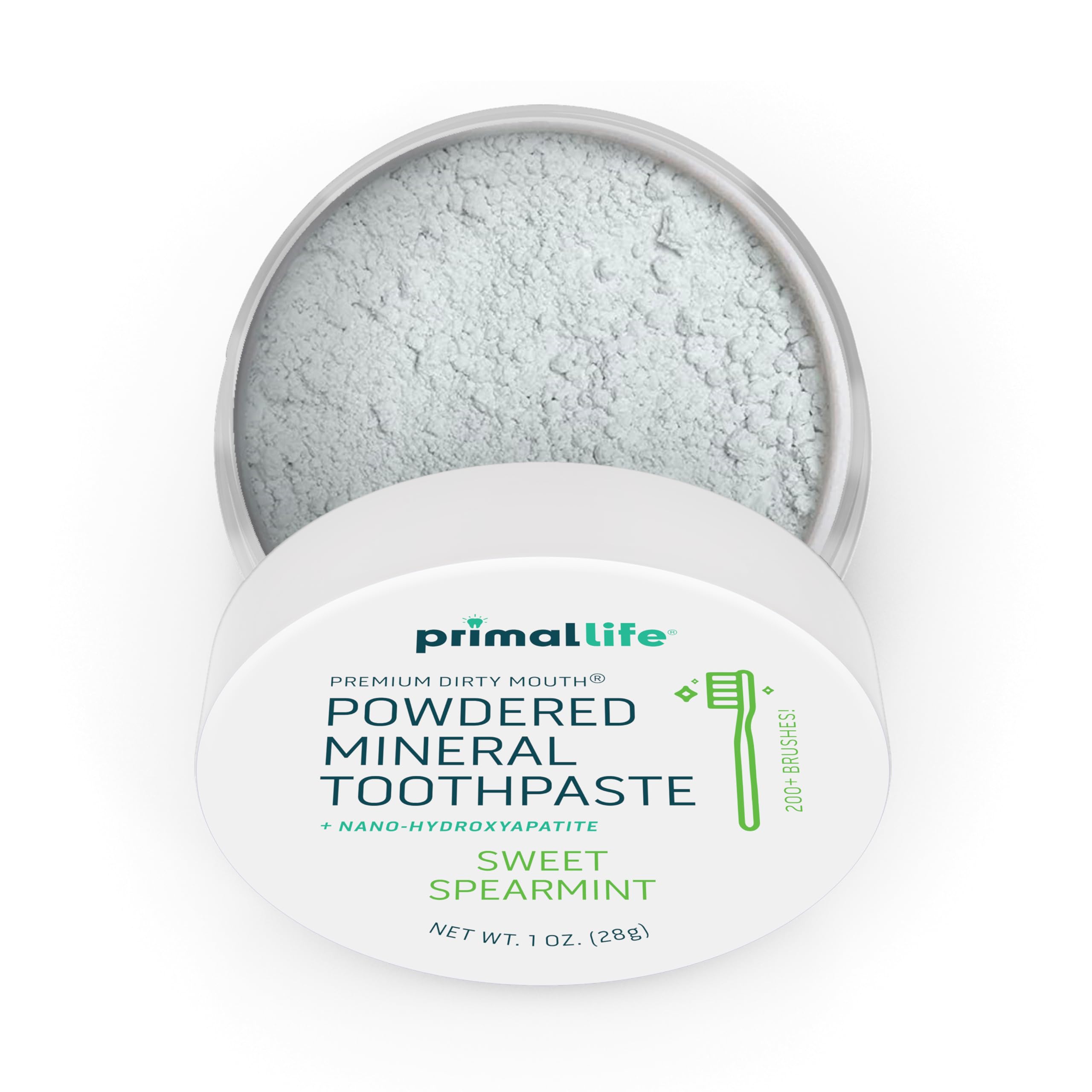 Primal Life Organics Dirty Mouth Toothpowder – Organic Vegan Sweet Spearmint 1 oz