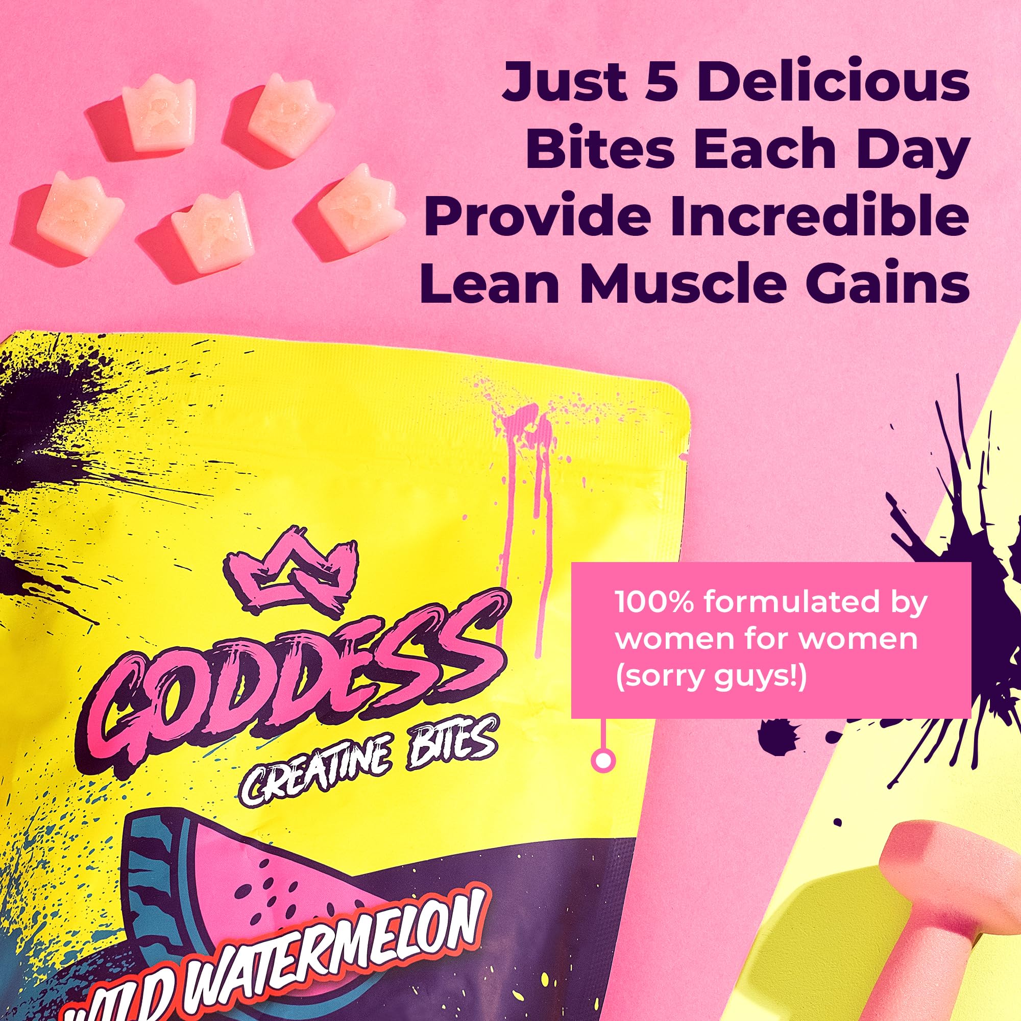 Primal Queen Goddess Creatine Gummies – Low-Sugar 5g Creatine for Women | 150 Bites