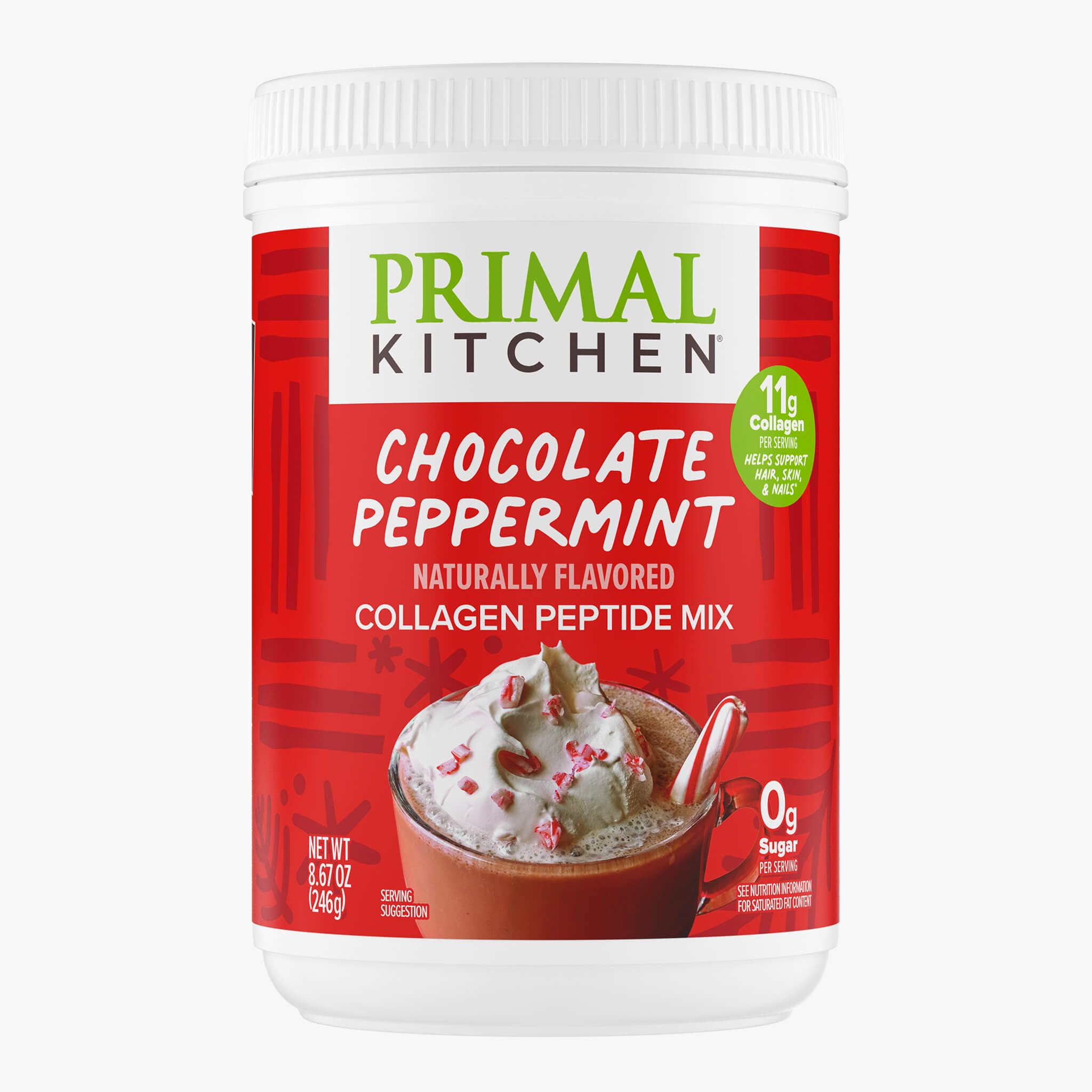Primal Kitchen Chocolate Peppermint Collagen Peptide Mix – 8.67 oz