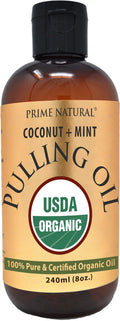 Prime Natural Oil Pulling 8oz – Organic Coconut & Peppermint | Cocomint