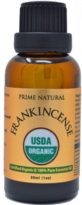 Prime Natural Organic Frankincense Essential Oil 30ml Pure Undiluted for Relaxation, Skin Care & Calming Meditation