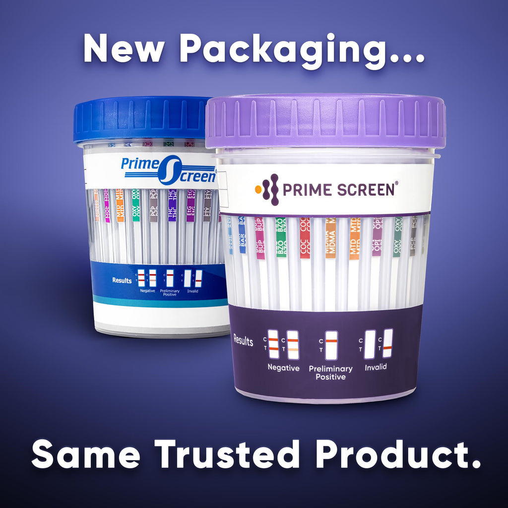 Prime Screen 12-Panel Drug Test Cup Kit (50 Pack) – AMP,BAR,BUP,BZO,COC,MDMA,MTD,OPI,OXY,PCP,TCA,THC – CDOA-3124