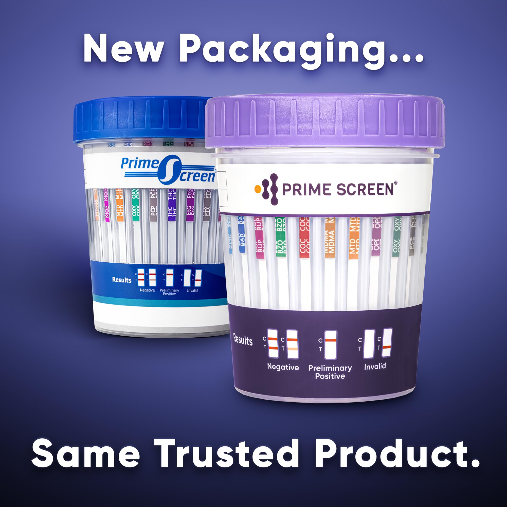 Prime Screen 12-Panel Drug Test Cup – 50 Pack (AMP,BAR,BUP,BZO,COC,MDMA,MTD,OPI,OXY,PCP,TCA,THC)