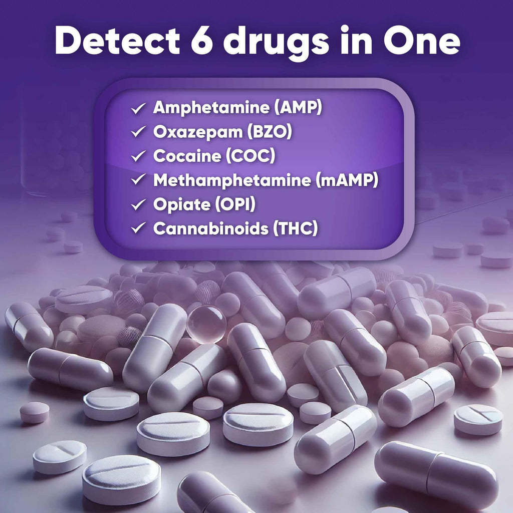 Prime Screen 5 Pack 6-Panel Urine Drug Test Kit – THC, BZO, MET, OPI, AMP, COC | WDOA-264