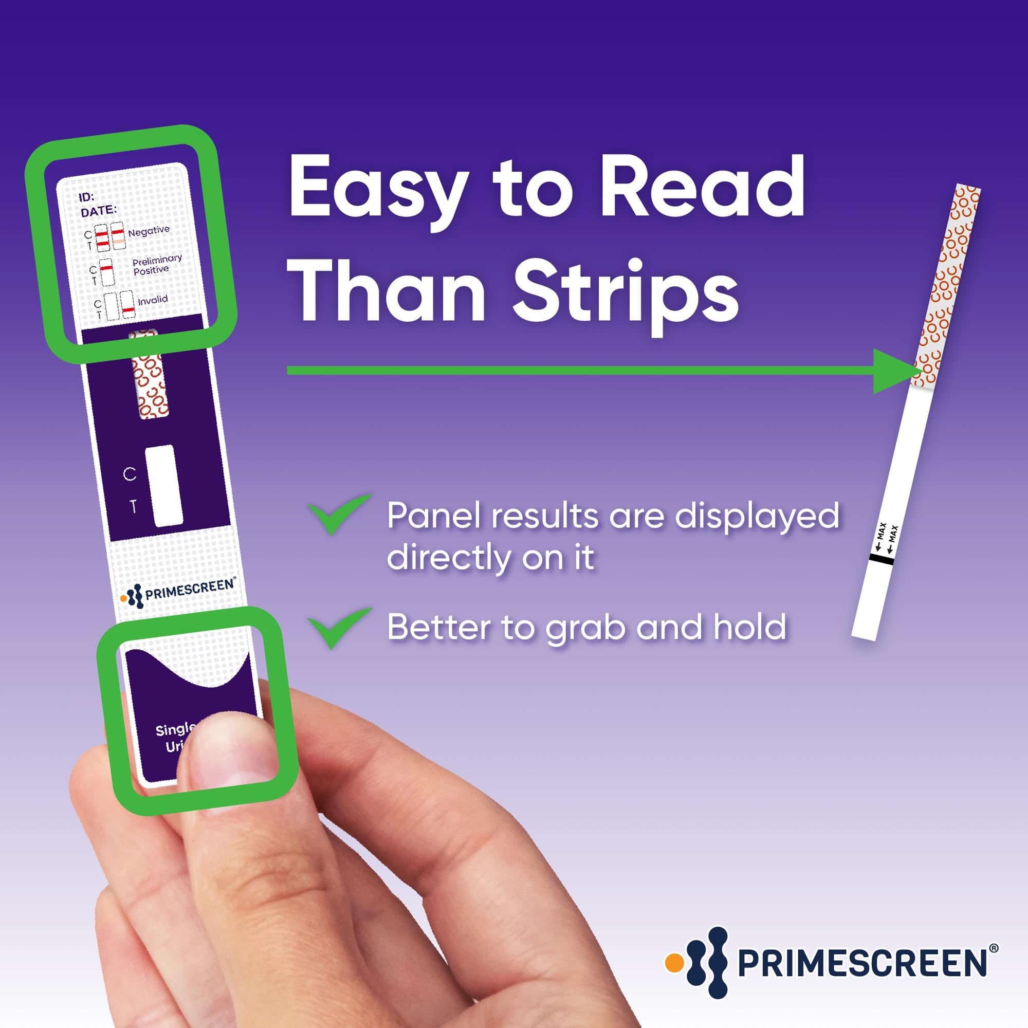 Prime Screen Cocaine Urine Test Card - 300 ng/mL Cutoff, Single Panel Drug Test Kit - 10 Pack