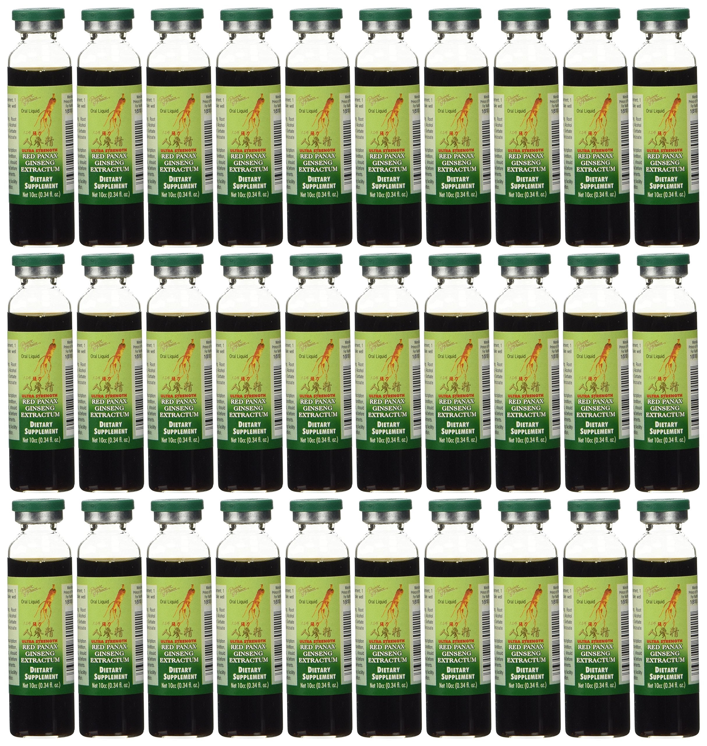Prince of Peace Red Panax Ginseng Extractum Ultra Strength - 30 Vials