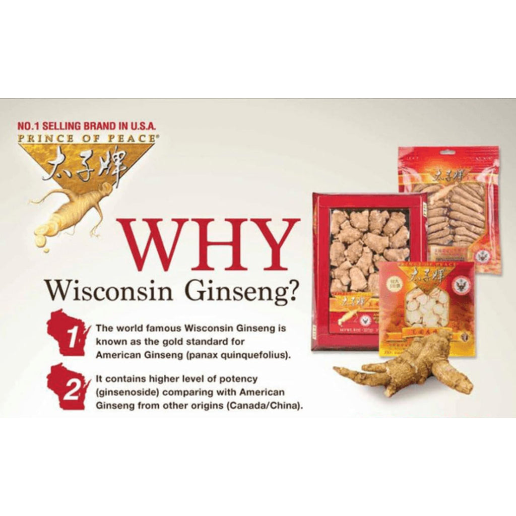 Prince of Peace Wisconsin Ginseng Roots - 6oz (Uncut, Natural Form)