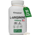 PRISTINE'S L Arginine 1000mg Capsules | 90 Day Supply | Nitric Oxide & Pre-Workout