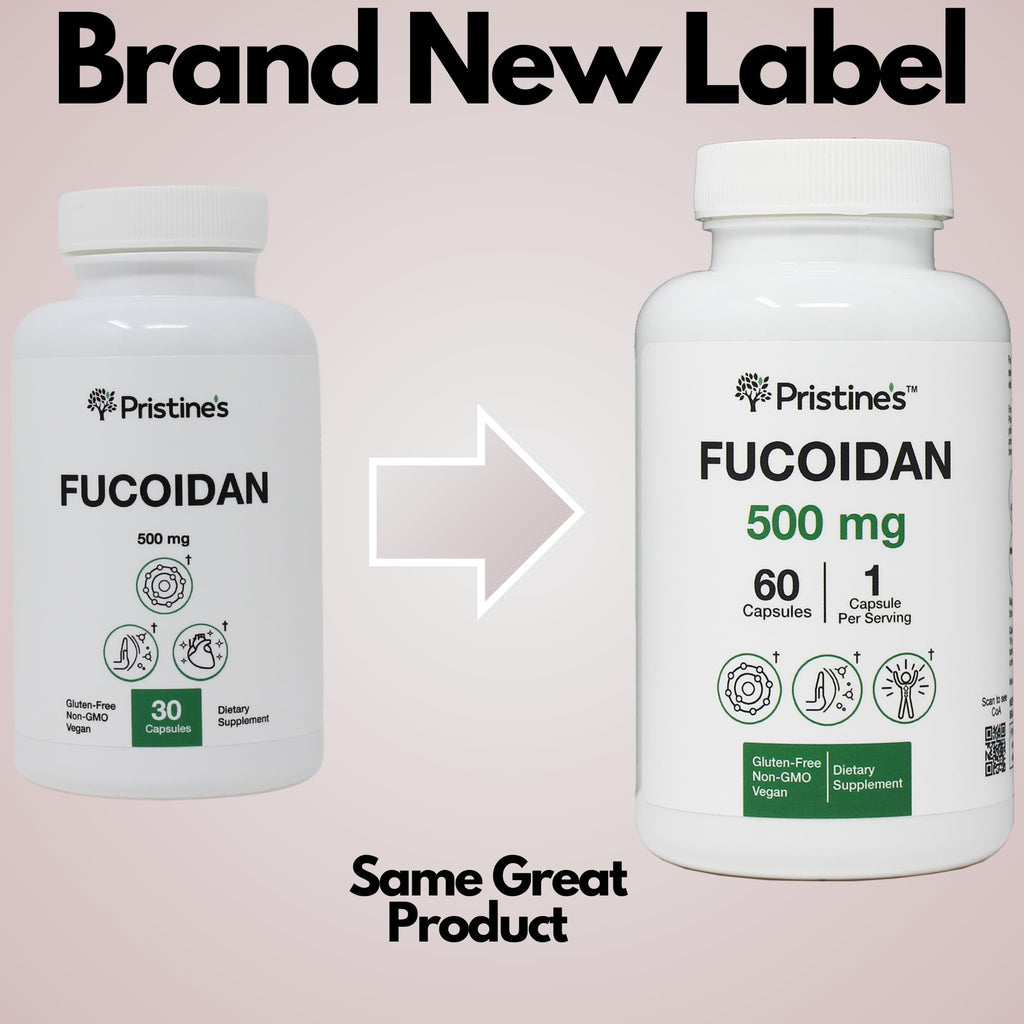 PRISTINE'S Fucoidan 500MG Immunity Supplement - 60 Day Supply