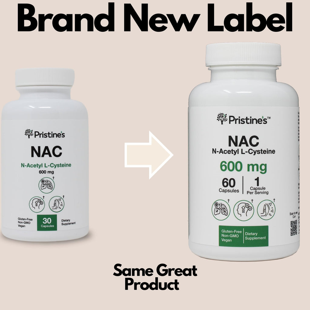 N-Acetyl L-Cysteine (NAC) Immunity, Lung & Liver Support - 600mg, 60 Day Supply | Vegan, Gluten Free, Non-GMO