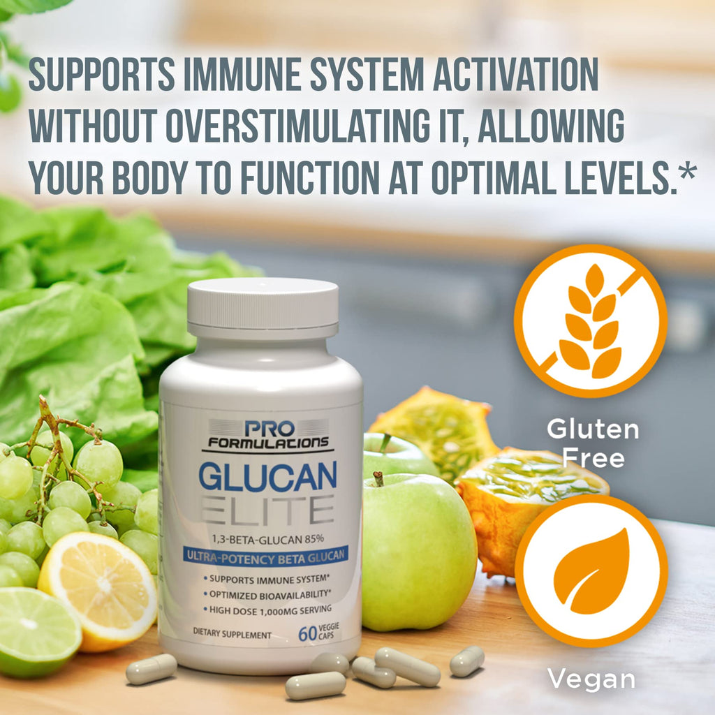 Glucan Elite 85% Beta 1,3D Glucan 500mg – 60 VCaps | BGF-Immune Potency | Pro Formulations MD (Pack of 3)