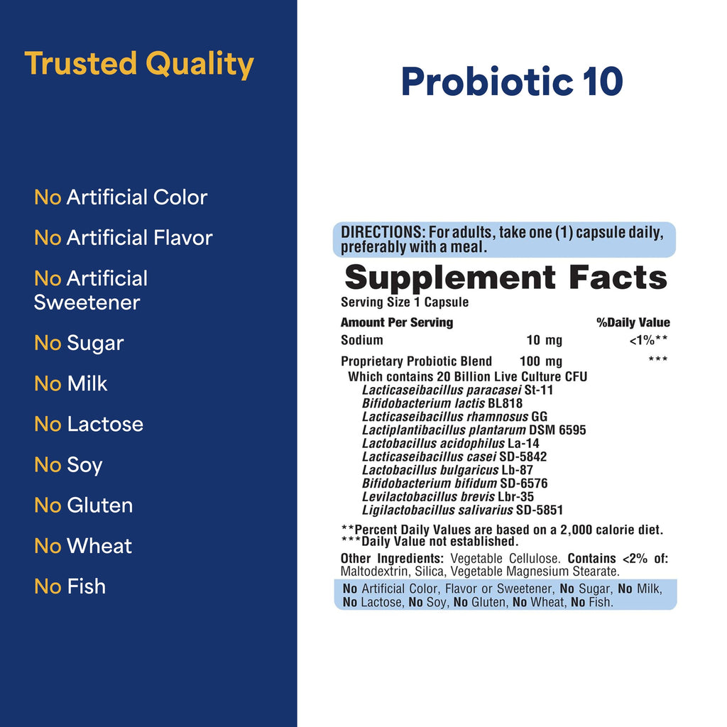 Probiotic 10 with Vitamin D to support immune function* 120 count by Puritan's Pride