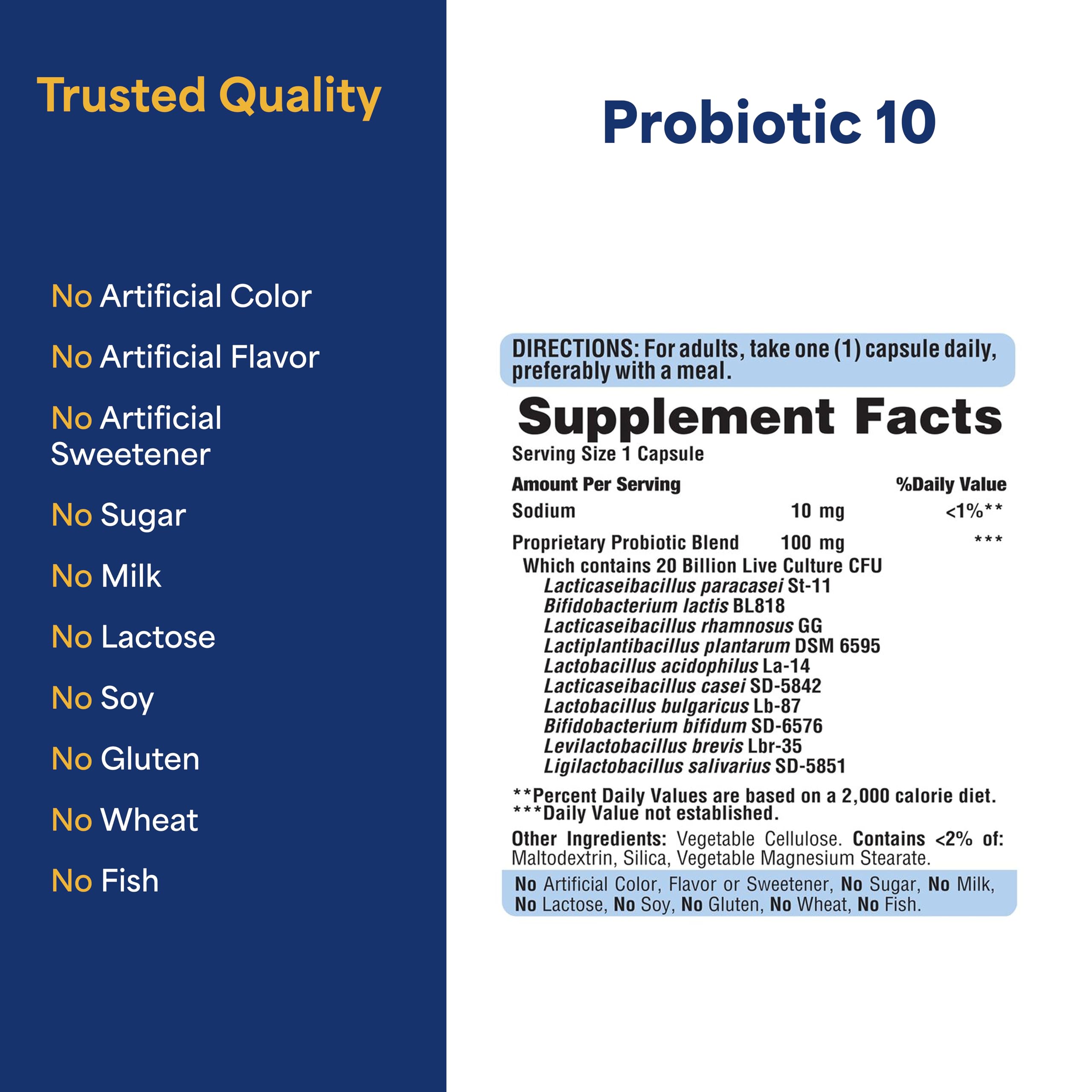 Probiotic 10 with Vitamin D to support immune function* 120 count by Puritan's Pride