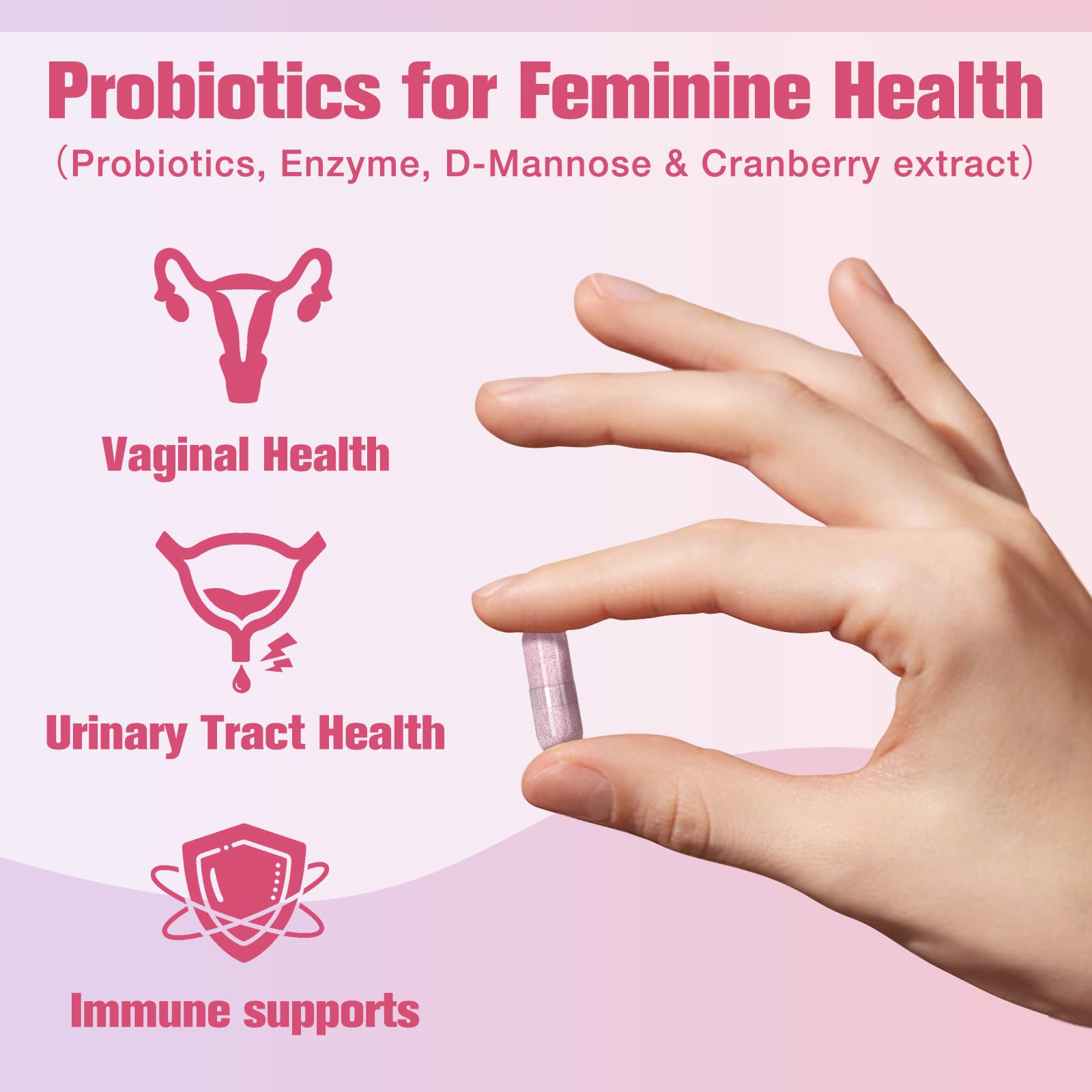 Probiotics for Women | 100B CFU with Prebiotics, Digestive Enzymes, D-Mannose & Cranberry - 120 Capsules