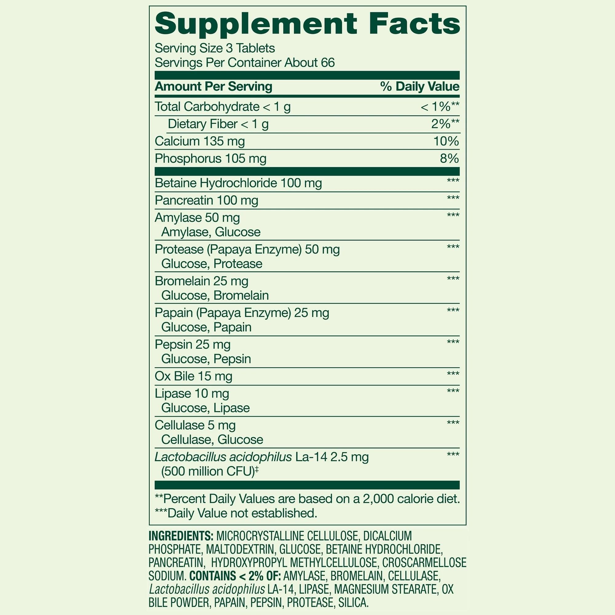 Probiotic Multi-Enzyme Digestive Formula Tablets – 200 Count | Supports Digestion & Gut Health
