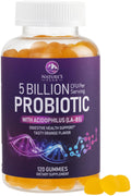 Probiotic Gummies 5 Billion CFU – Digestive Health & Immune Support – Orange Flavor (120 Count)