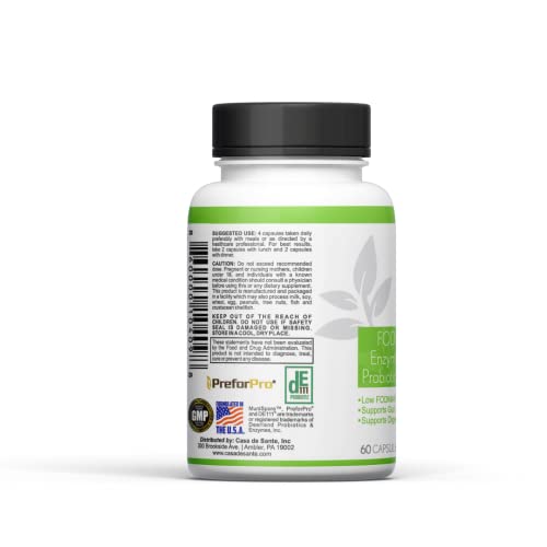 FODMAP Digestive Enzymes with Probiotics, Prebiotics & Postbiotics | Low FODMAP Certified for IBS & SIBO | Gut Health