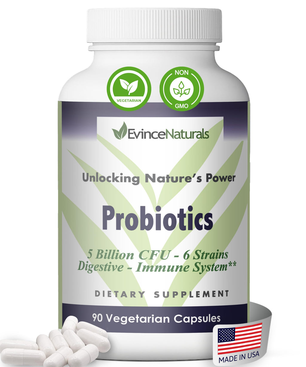 Probiotic & Prebiotic Supplement – 5 Billion CFU, 6 Strains | Digestive & Immunity Support