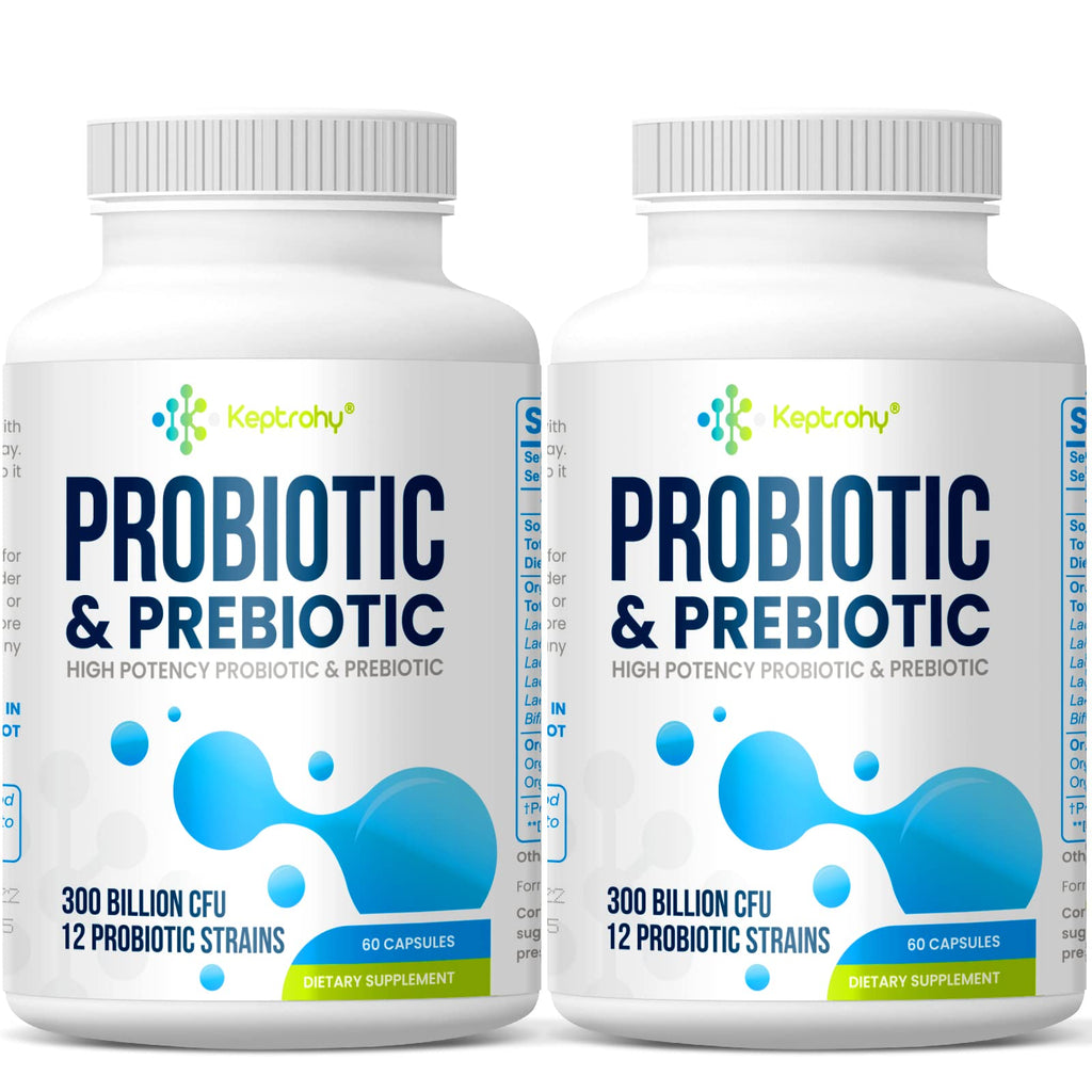 Probiotics for Women & Men | 300B CFU + Organic Prebiotics | 120 Caps