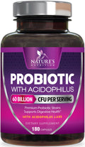 Probiotics 60B CFU – 10 Strains + Prebiotics | Digestive, Gut & Immune Support | 180 Capsules