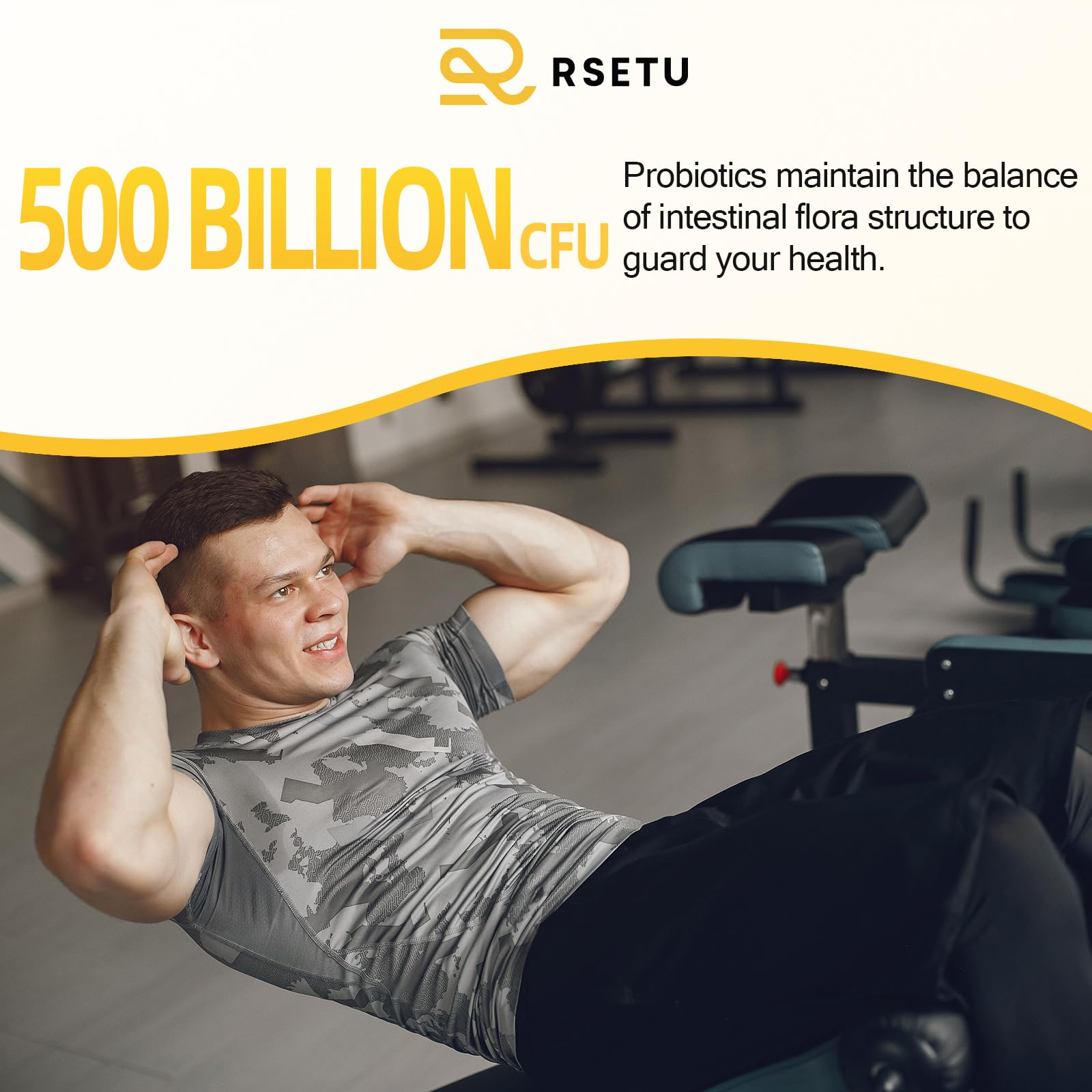 RSETU Probiotics for Men – 500B CFUs, 12 Strains, Turmeric Cranberry Goji