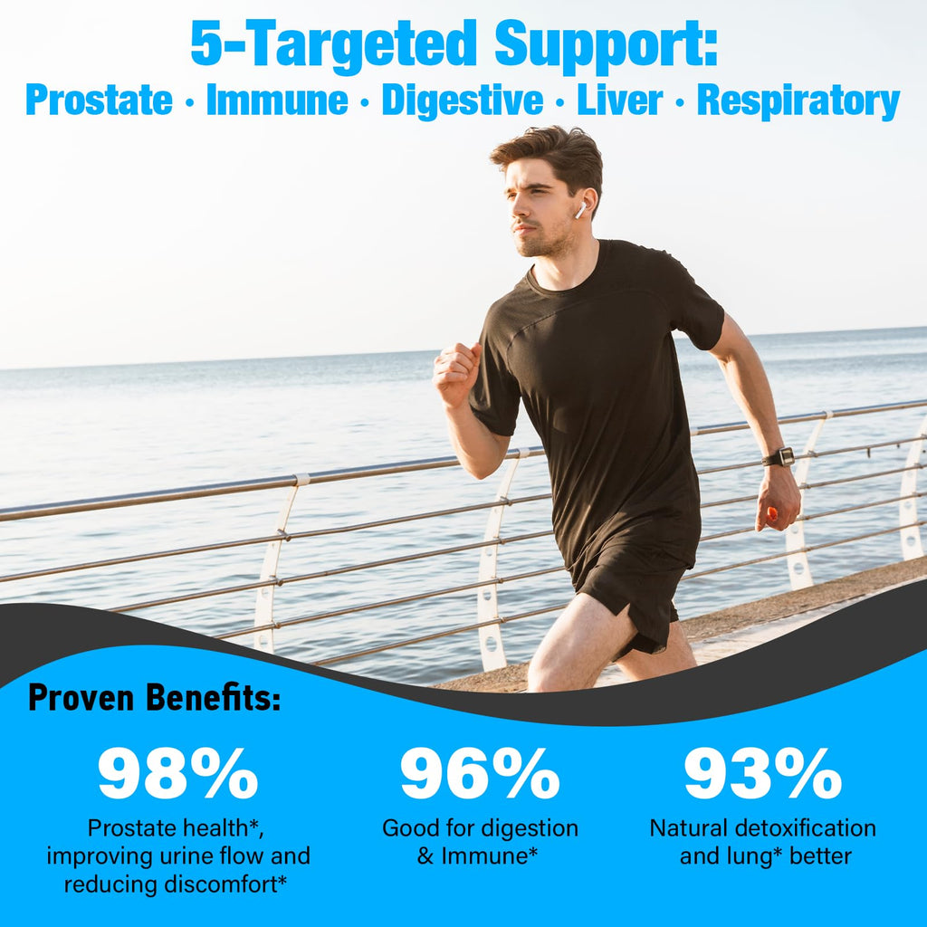 Probiotics for Men - 500B CFU, 12 Strains, Gut & Digestive Health, Energy, Prostate & Urinary Support | 60 Caps