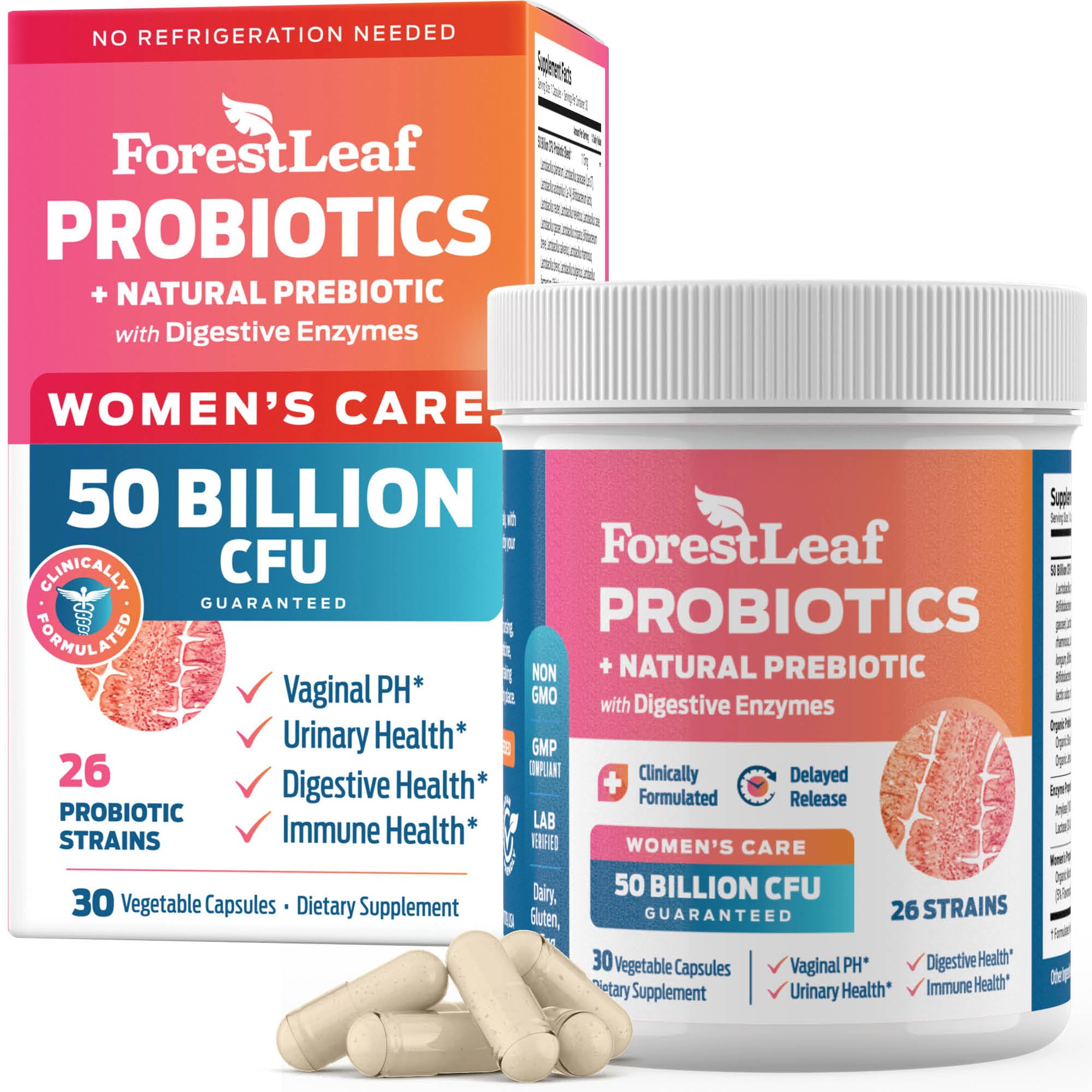 Probiotics for Women - 50B CFU, 26 Strains, 30 Caps