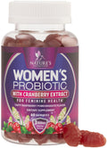 Probiotics for Women Gummies with Cranberry — 3 Billion CFU, 6 Strains, Digestive & Vaginal Health (60 Gummies)