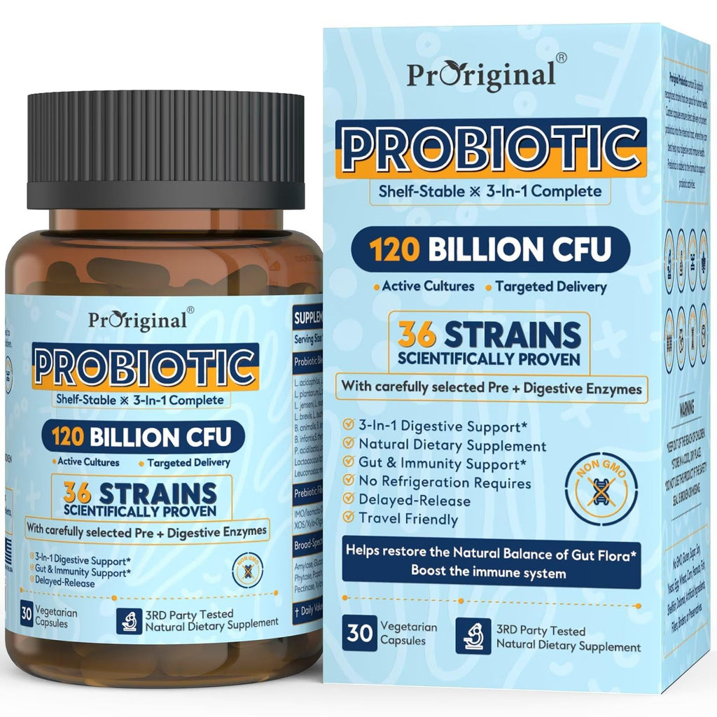 Probiotics for Women & Men - 120 Billion CFU, 36 Strains | Digestive & Gut Health | Delayed Release