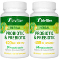 Tbivfller Probiotics for Women & Men — 300B CFU, 24 Strains, 15 Organic Herbs, 4 Month Supply