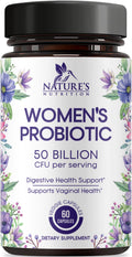 Probiotics for Women’s Digestive Health – 50 Billion CFU, 5 Strains, Urinary & Vaginal Support | USA Bottled