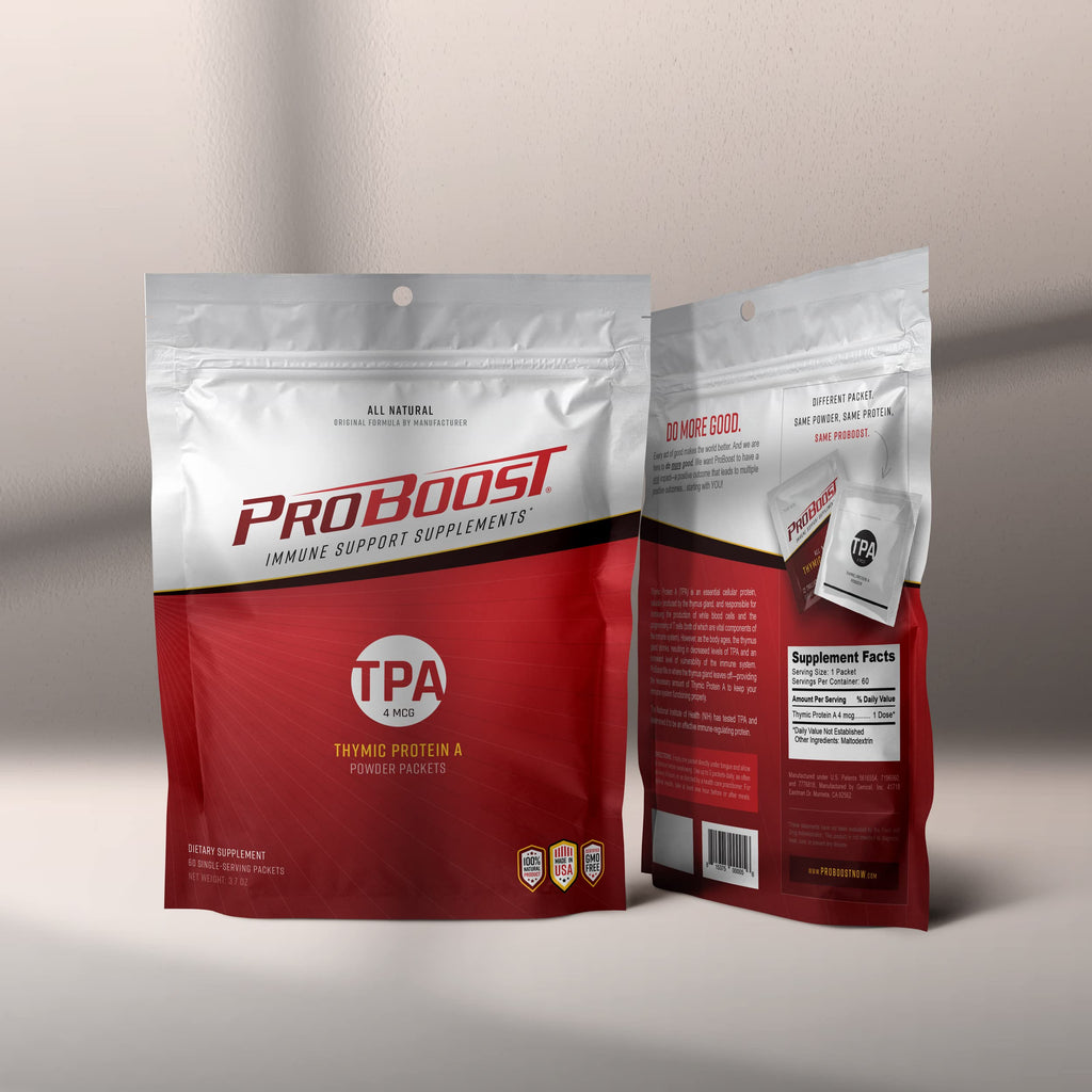 ProBoost Thymic Protein A (TPA) Powder Packets – Immune Support, 60 Packets, 4 mcg TPA/Serving, Non-GMO