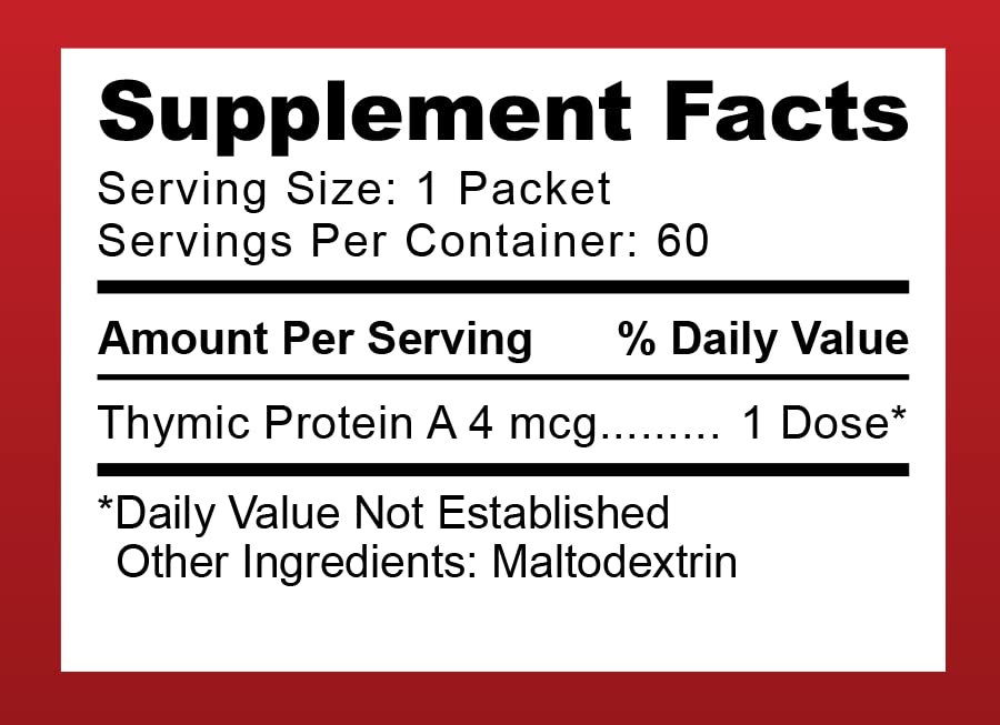 ProBoost Thymic Protein A (TPA) Powder Packets – Immune Support, 60 Packets, 4 mcg TPA/Serving, Non-GMO