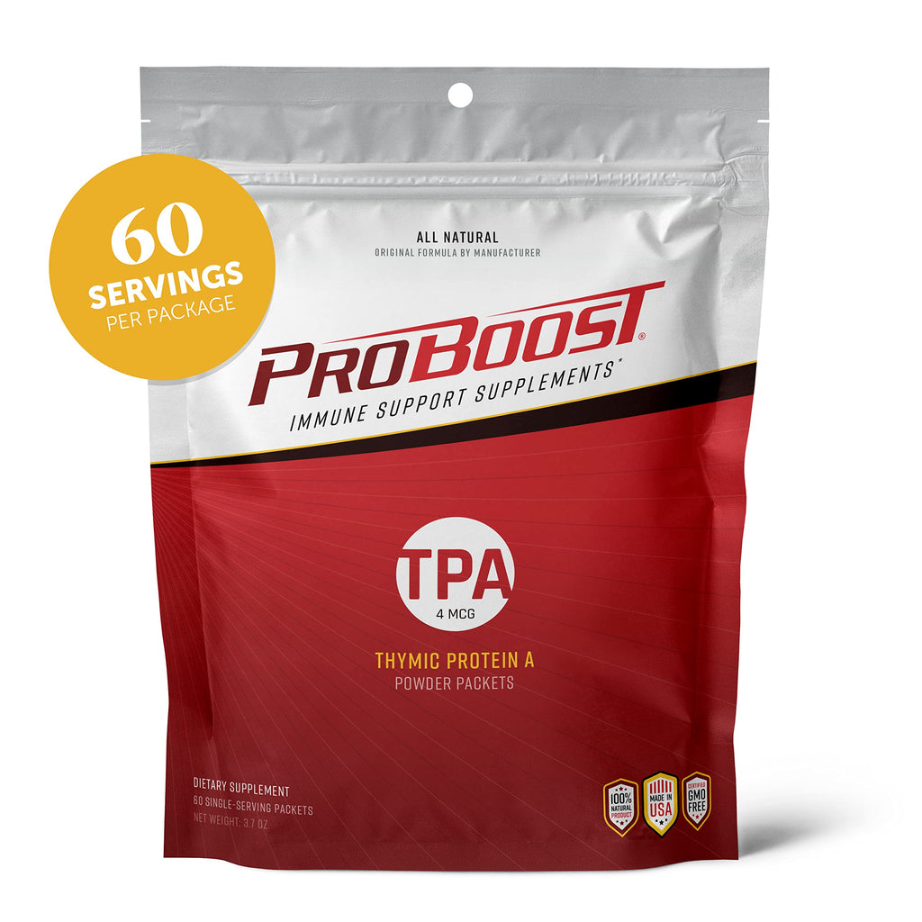 ProBoost Thymic Protein A (TPA) Powder Packets – Immune Support, 60 Packets, 4 mcg TPA/Serving, Non-GMO