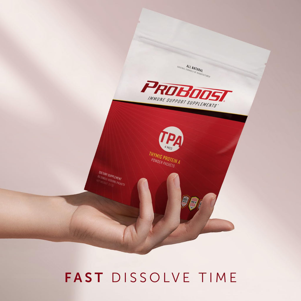 ProBoost Thymic Protein A (TPA) Powder Packets – Immune Support, 60 Packets, 4 mcg TPA/Serving, Non-GMO