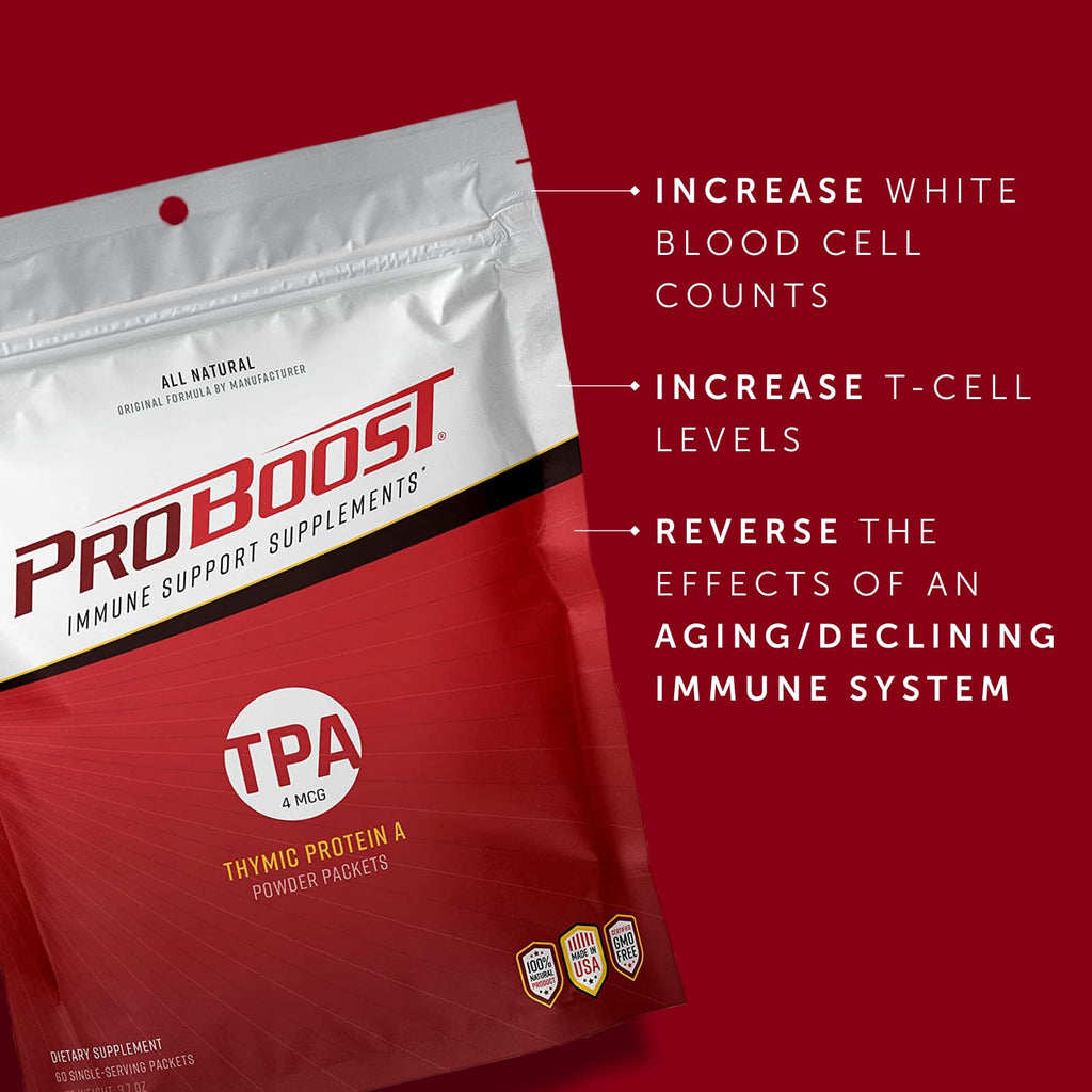 ProBoost Thymic Protein A (TPA) Powder Packets – Immune Support, 60 Packets, 4 mcg TPA/Serving, Non-GMO