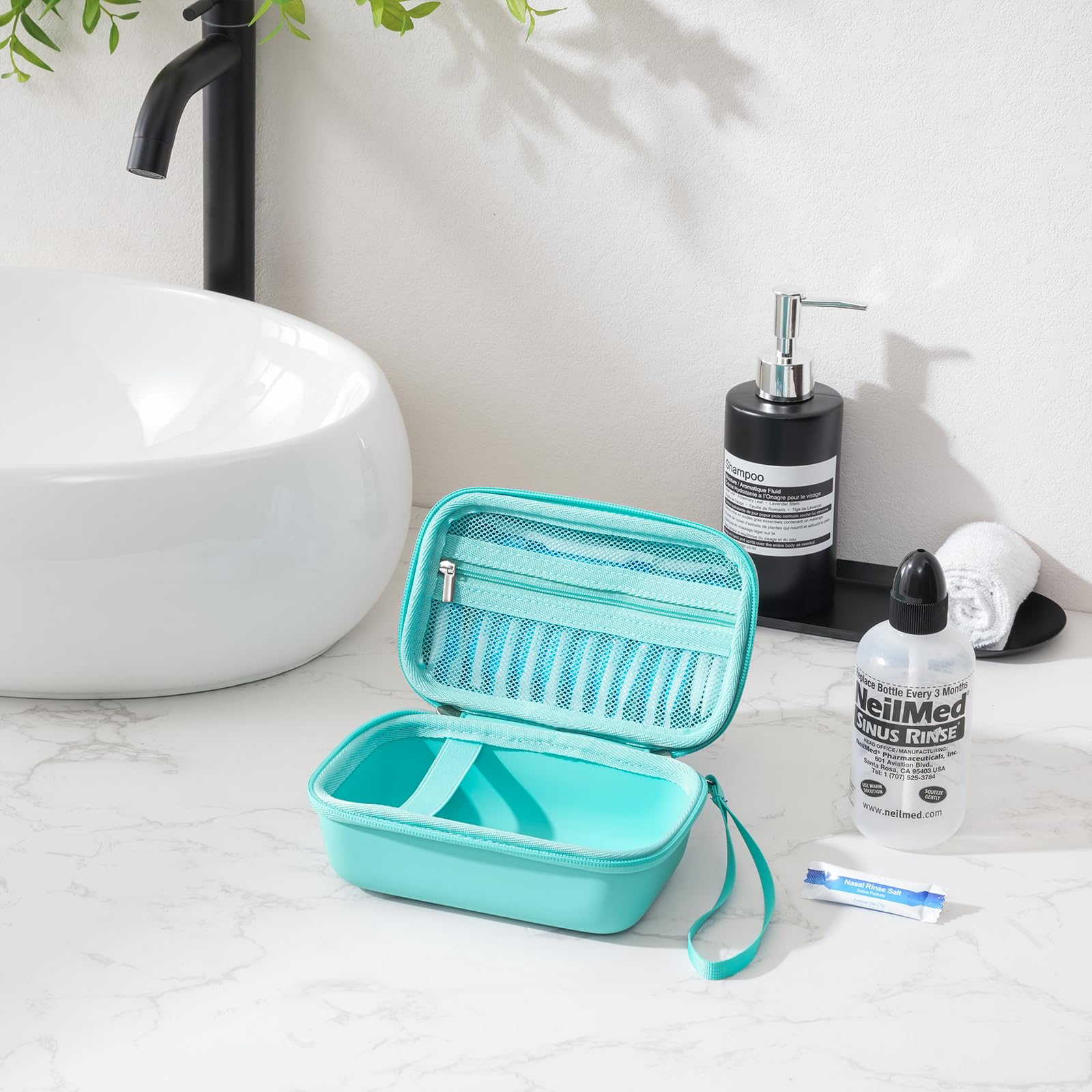 ProCase Travel Case for NeilMed Sinus Rinse Packets – Turquoise, Waterproof & Shockproof