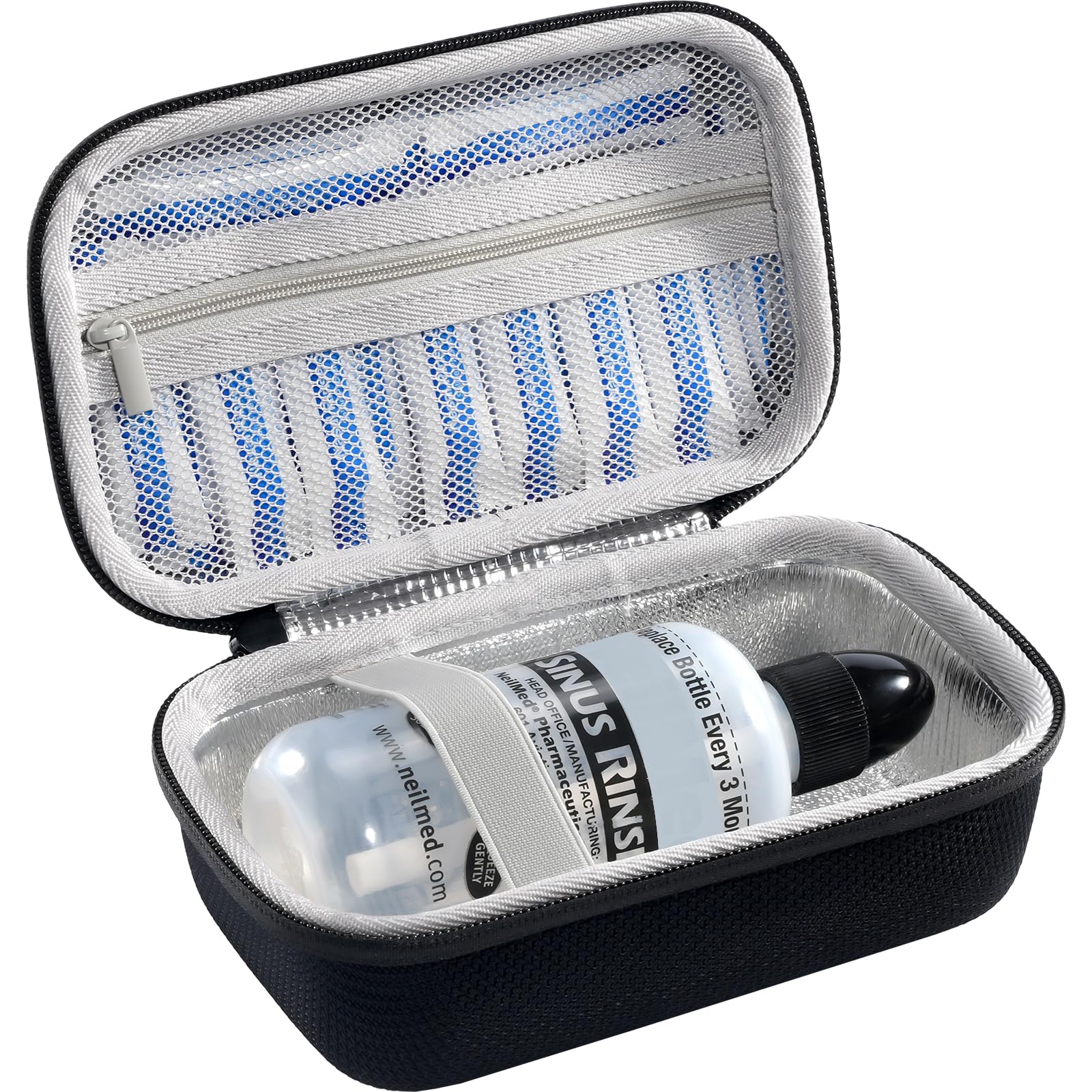 ProCase Travel Case for NeilMed Sinus Rinse Packets – Portable Carrying Bag for Nasal Rinse Kit (Black)