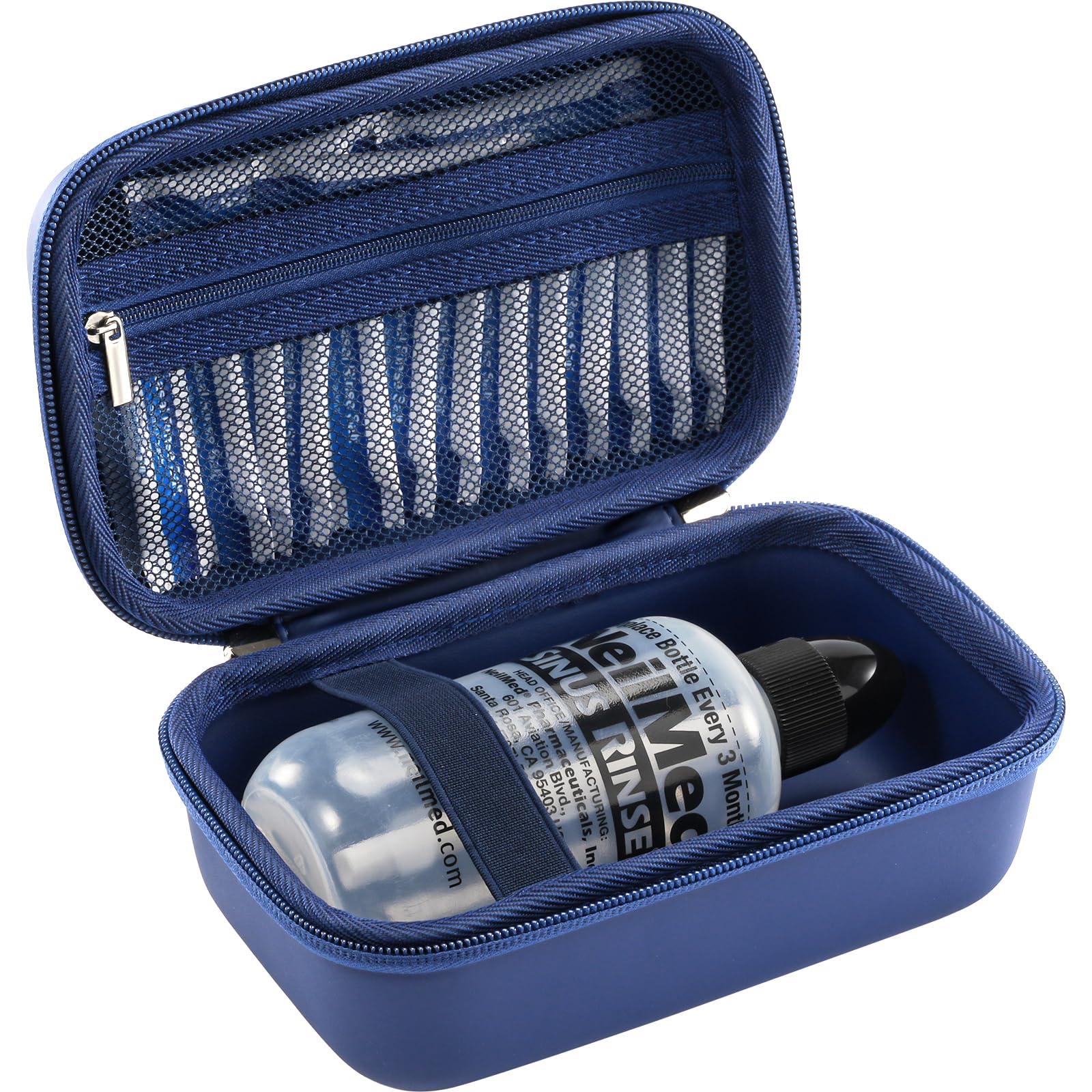 ProCase Travel Case for NeilMed Sinus Rinse Packets | Portable Neti Pot & Nasal Wash Kit – Navy