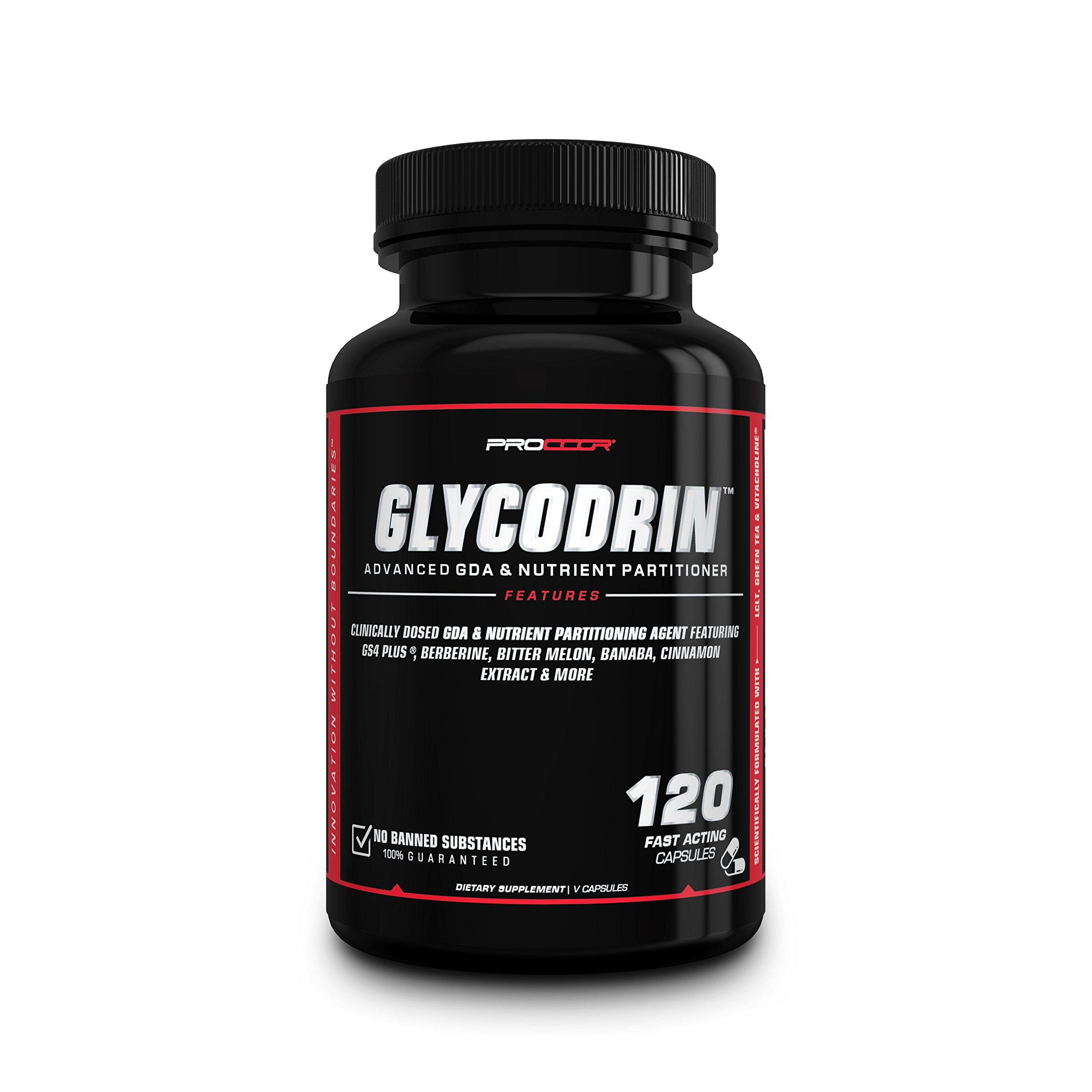 PROCCOR GLYCODRIN GDA with Berberine, Cinnamon, Banaba — 120 V Capsules, Gelatin-Free