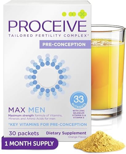 Proceive Max Men Fertility Supplement – 30 Orange Flavor Packets