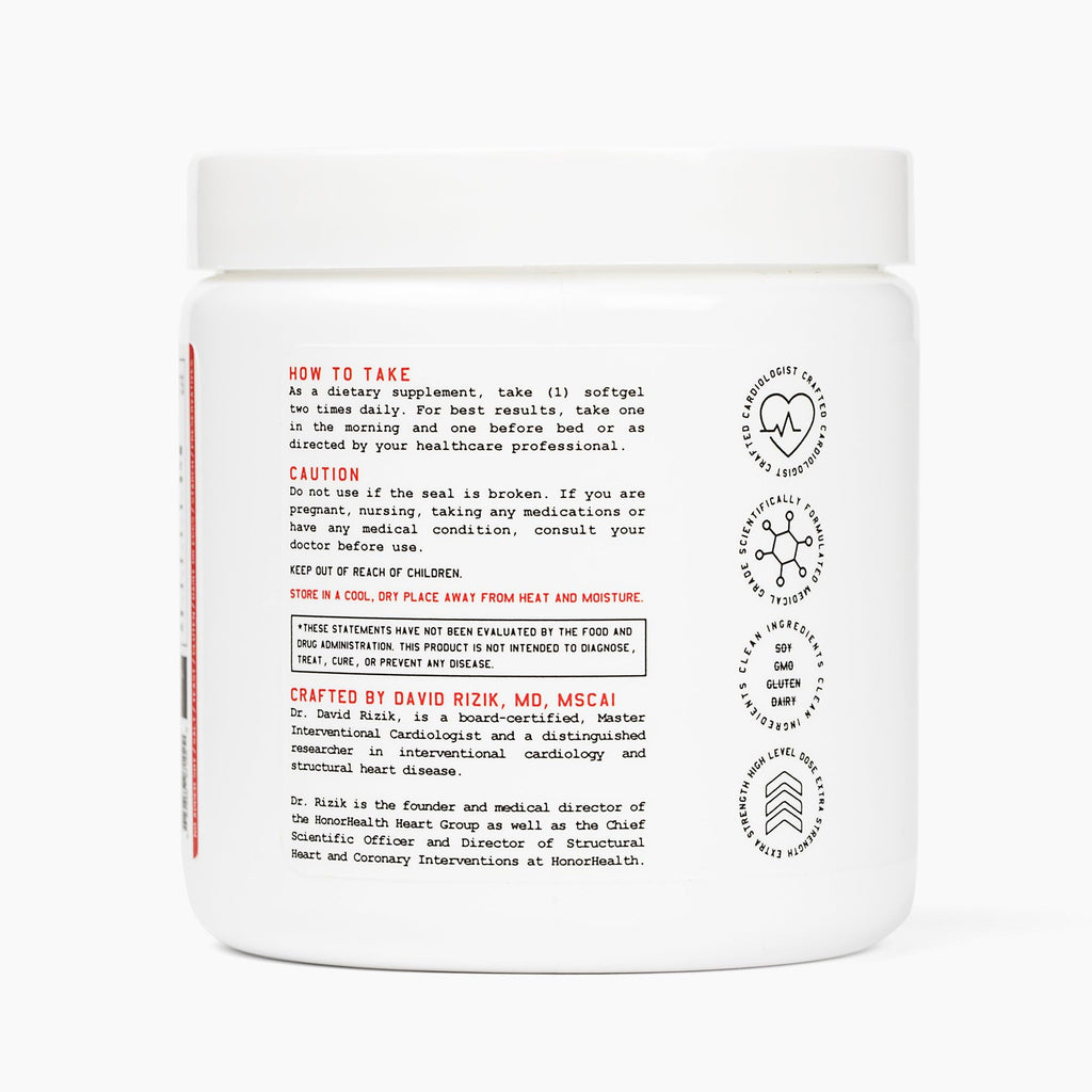 CoQ10 + Omega-3 + Vitamin E | Heart, Body & Mind Health | Gluten Free