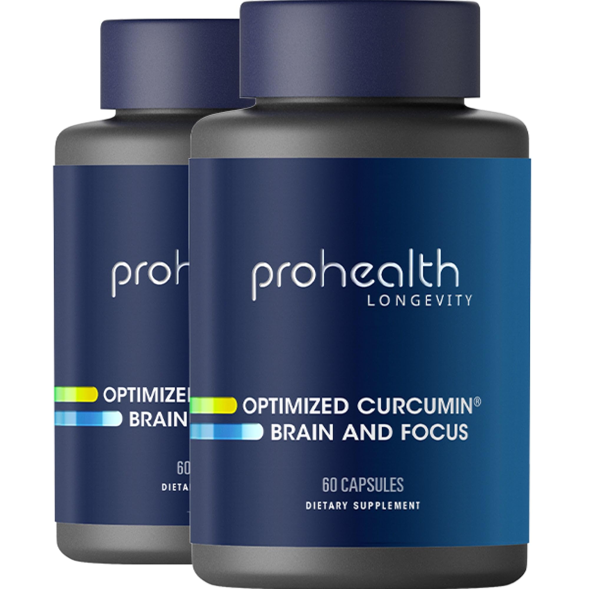 ProHealth 2-Pack Brain & Focus - Optimized Curcumin Longvida with BaCognize Bacopa Monnieri (60 Veggie Capsules)